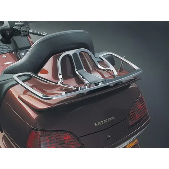 compare product Flat Chrome Luggage Rack with Rubber Insert