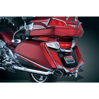 GL1800 Chrome L.E.D. Saddlebag Accent Swoops with Red Lenses