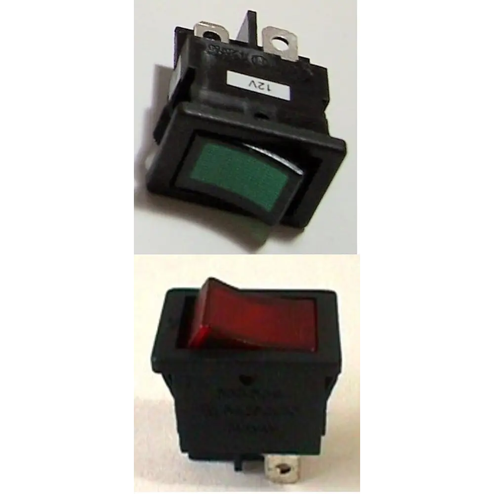 Lighted Green Rocker Switch