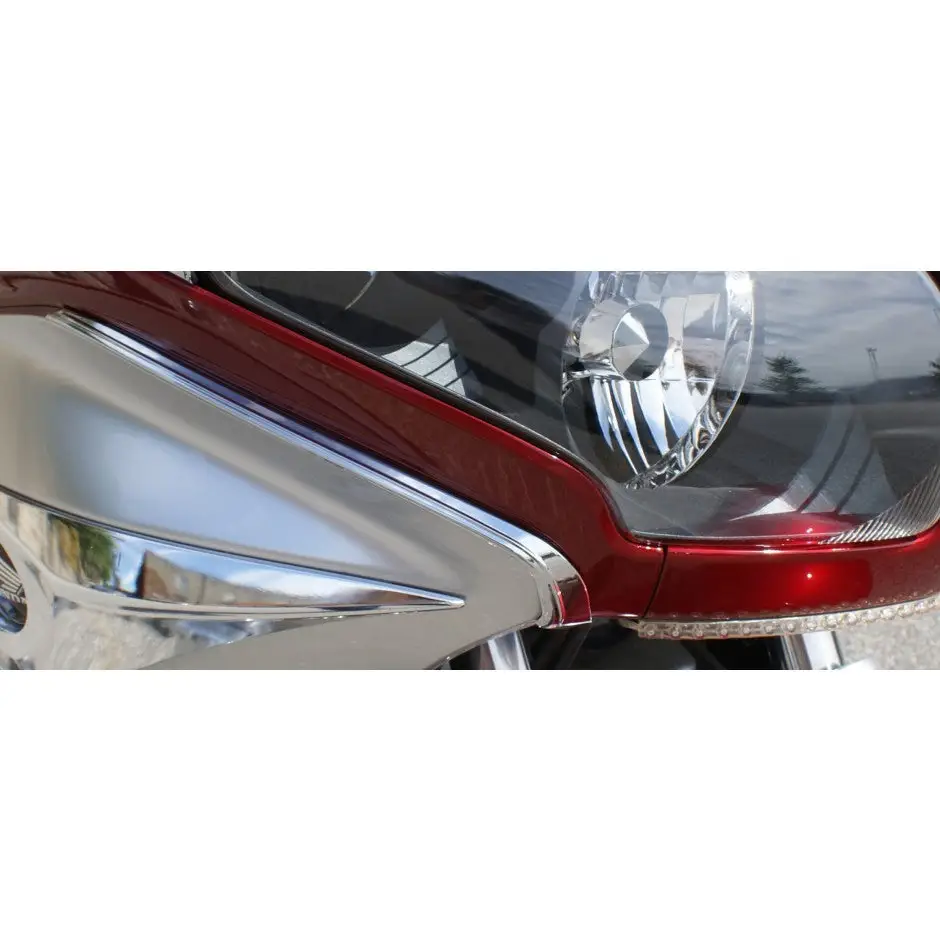 Upgrade Your Goldwing GL1800 12-15 with Chrome Headlight Side Trims | Tri-Chromed ABS | Easy Installation